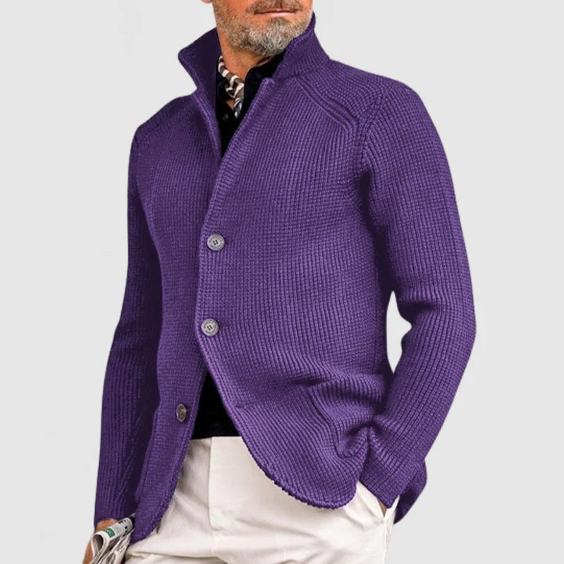 Gael - Elegante Strickjacke mit Revers für Herren