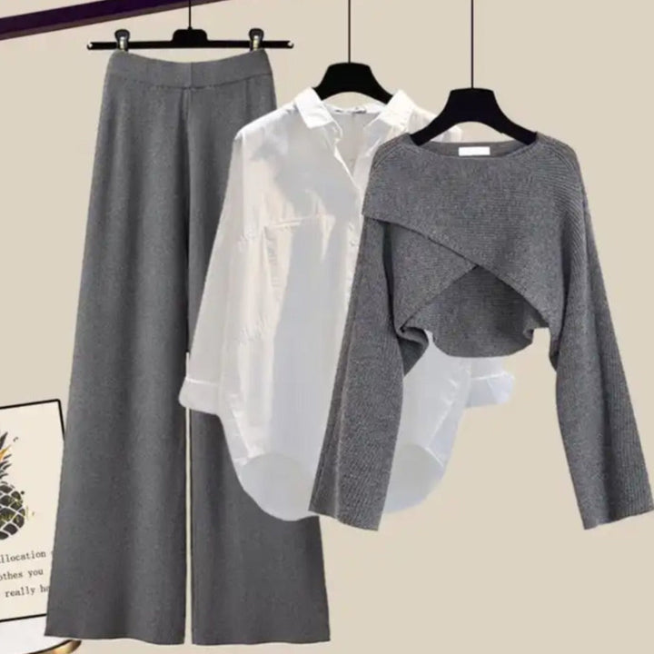 Jane – Bequemes dreiteiliges Set mit langen Ärmeln