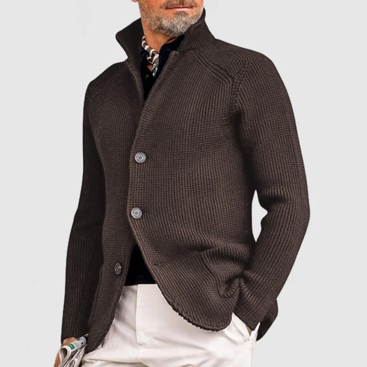 Gael - Elegante Strickjacke mit Revers für Herren