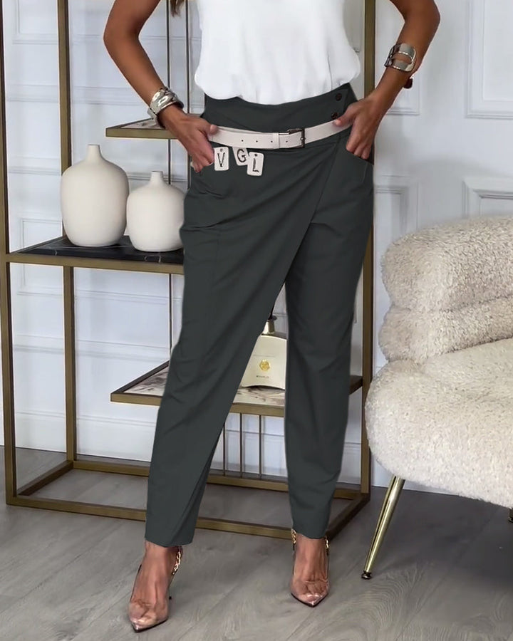 Cora - Patchwork-Hose mit Gürtel