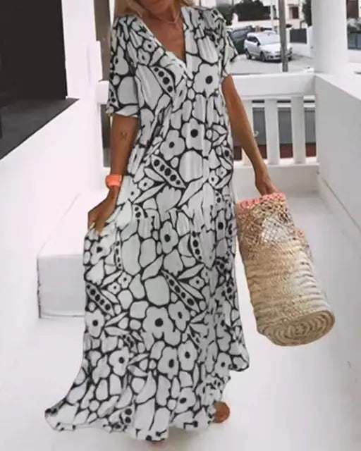 Rayna - Lässiges Sommerkleid mit Blumen