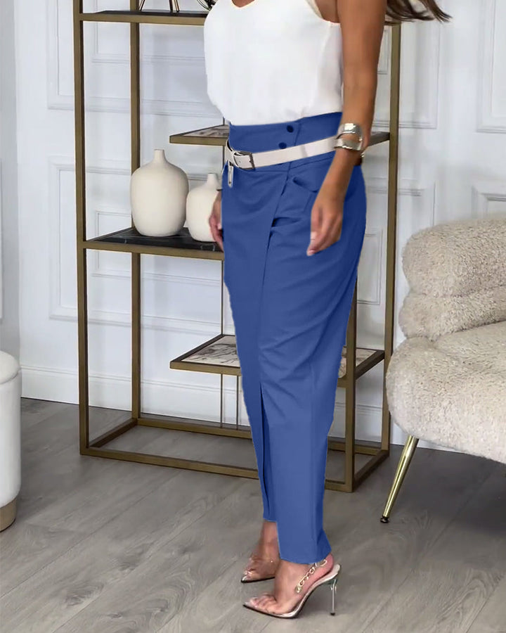 Cora - Patchwork-Hose mit Gürtel