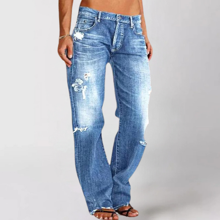 Viktoria – Locker geschnittene Damenjeans mit weitem Bein
