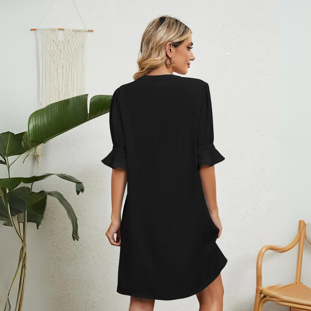 Ester - Bequemes Kleid mit V-Ausschnitt
