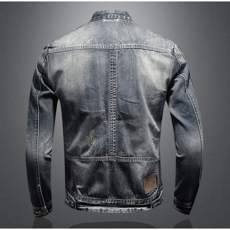 Lässige Denim Winterjacke