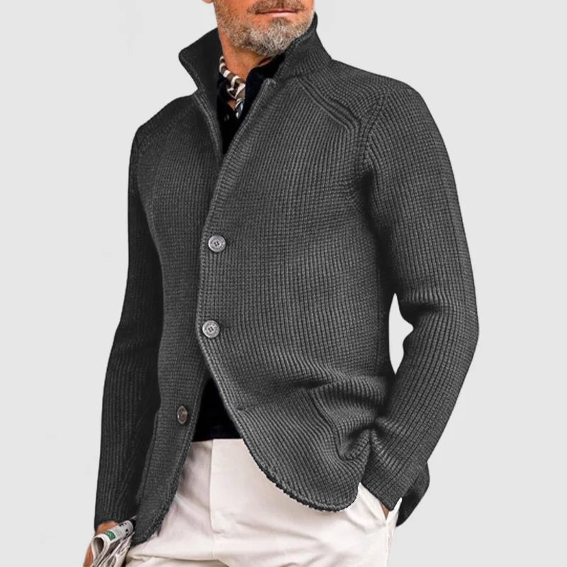Gael - Elegante Strickjacke mit Revers für Herren