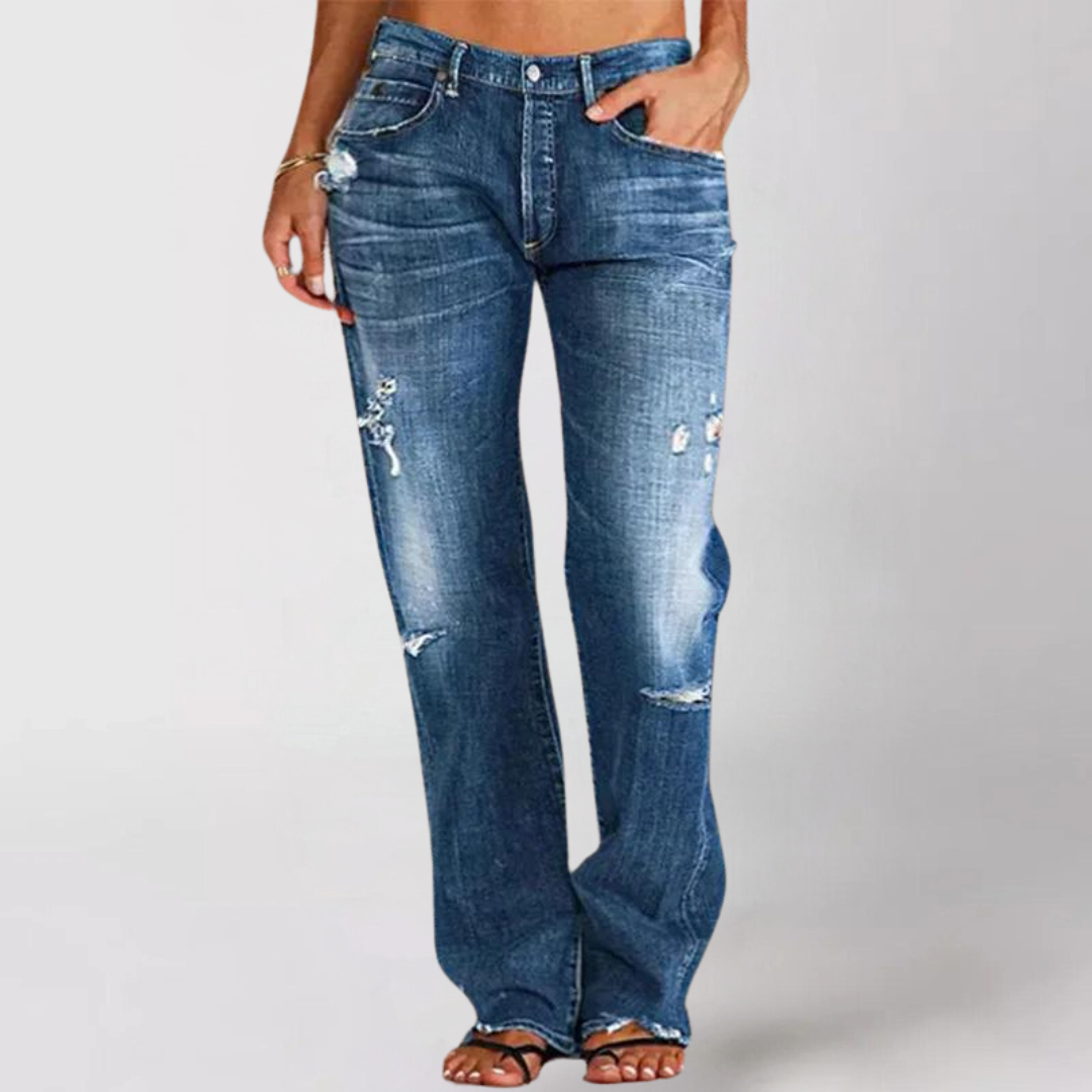 Viktoria – Locker geschnittene Damenjeans mit weitem Bein