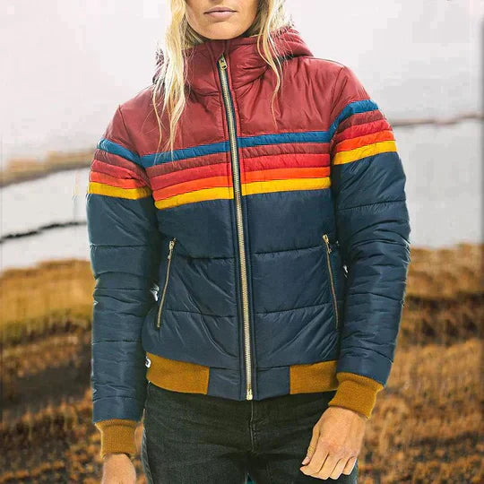 Roswitha - Retro-Kunstfell-Parka mit Kapuze für Frauen