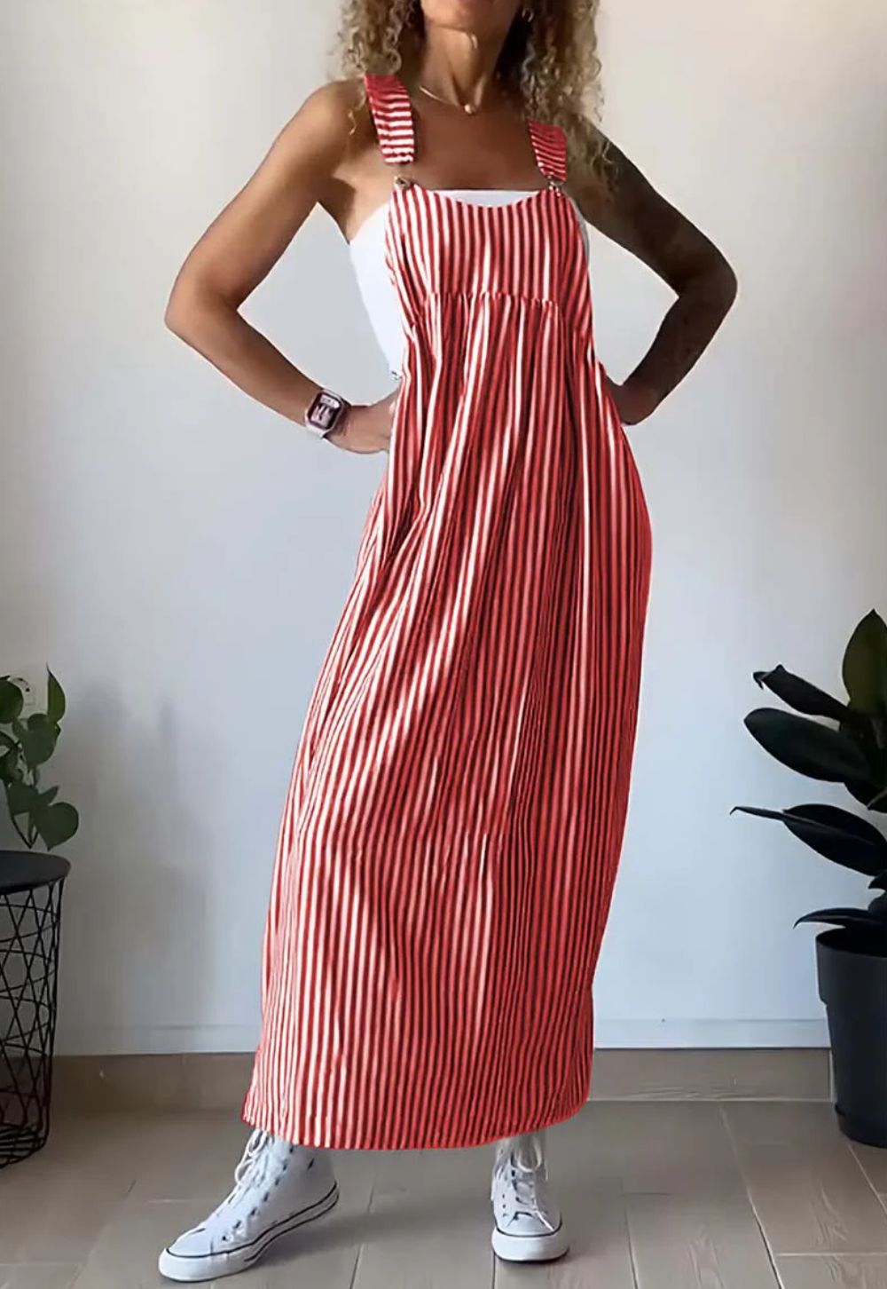Alice - Lässiges gestreiftes Jumpsuit-Kleid
