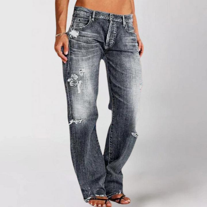 Viktoria – Locker geschnittene Damenjeans mit weitem Bein