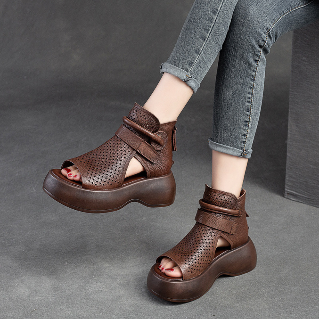Federica - Zeitlose Leder-Orthopädie-Sandalen