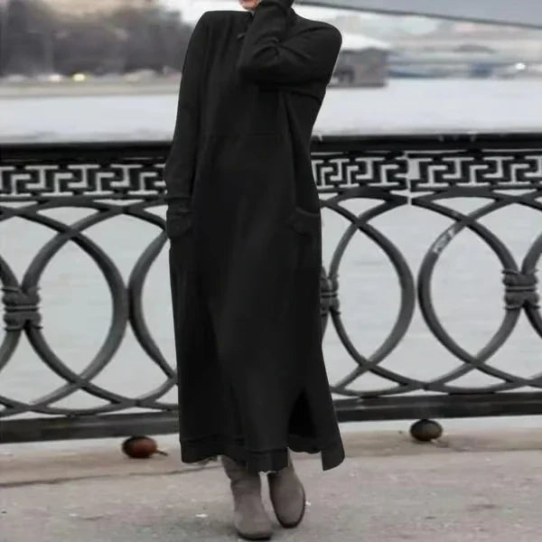 Doris - Langes Kleid aus Wolle und Baumwolle