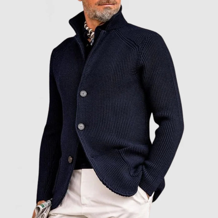 Gael - Elegante Strickjacke mit Revers für Herren