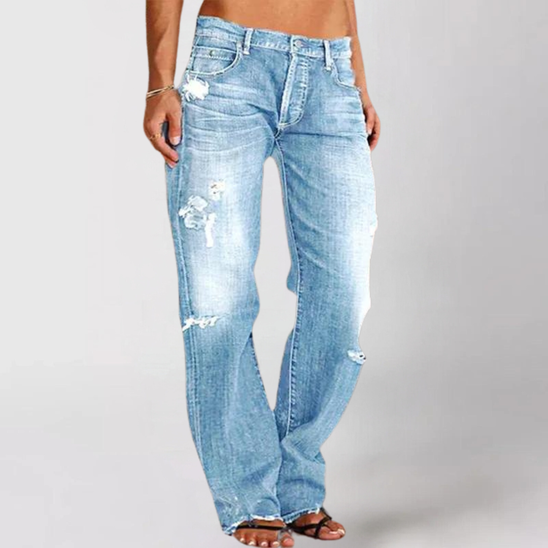 Viktoria – Locker geschnittene Damenjeans mit weitem Bein