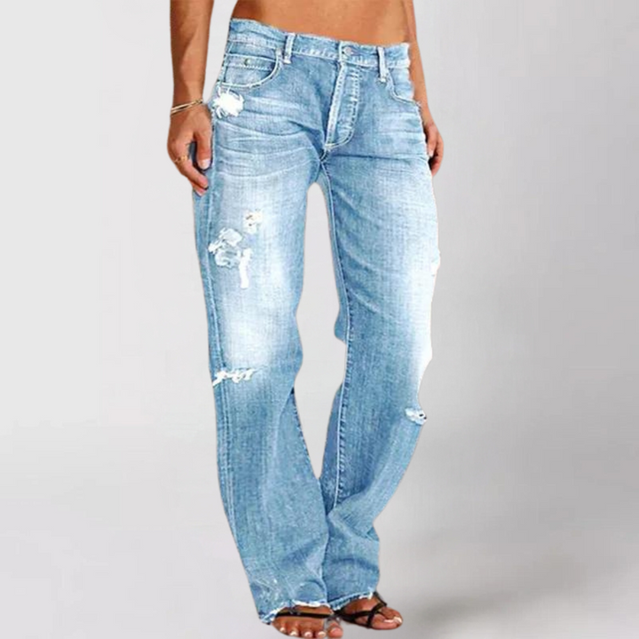 Viktoria – Locker geschnittene Damenjeans mit weitem Bein