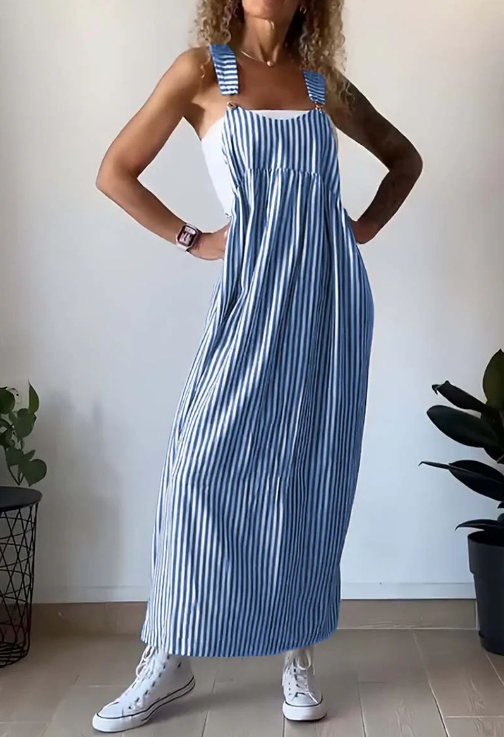 Alice - Lässiges gestreiftes Jumpsuit-Kleid