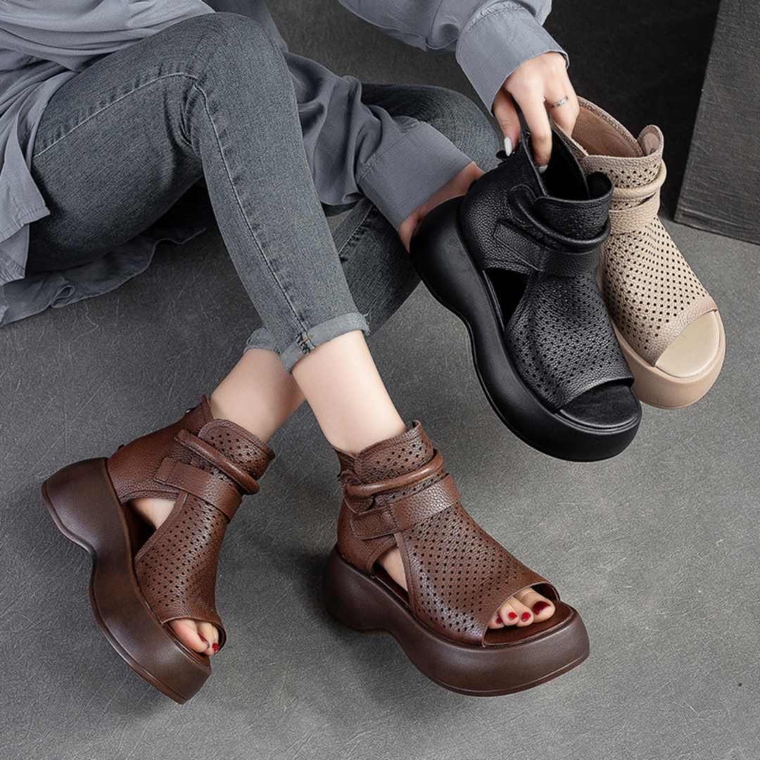 Federica - Zeitlose Leder-Orthopädie-Sandalen