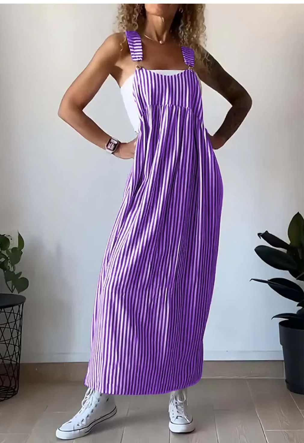 Alice - Lässiges gestreiftes Jumpsuit-Kleid