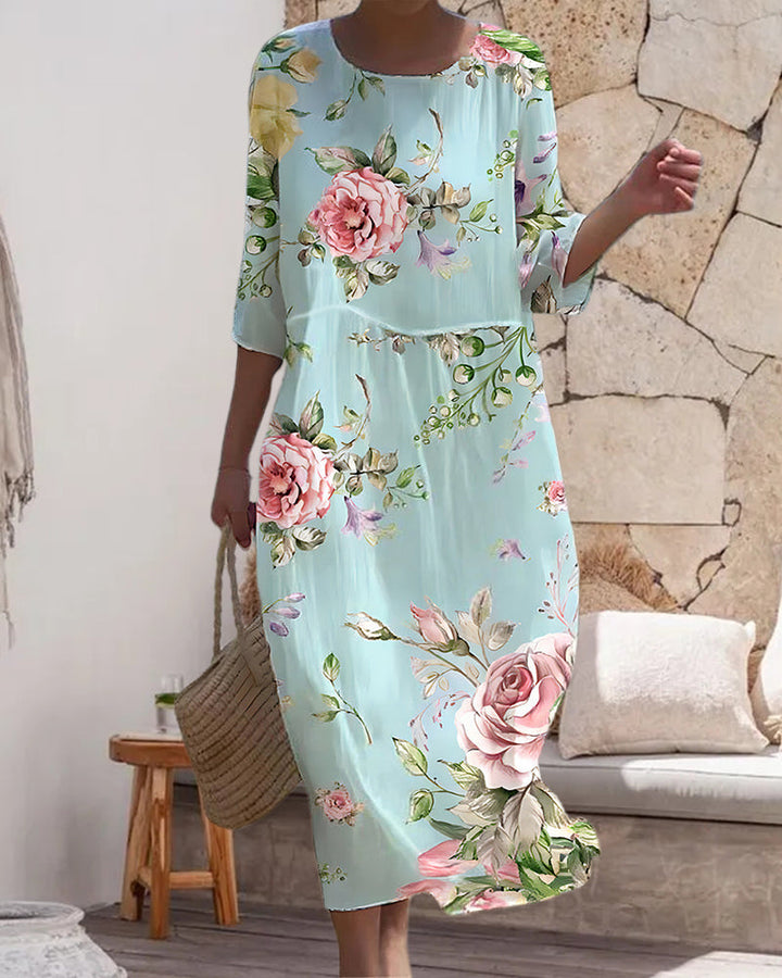Mara - Elegantes Blumenkleid