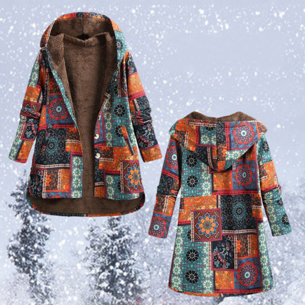 Vicky | Blumenjacke mit Kapuze