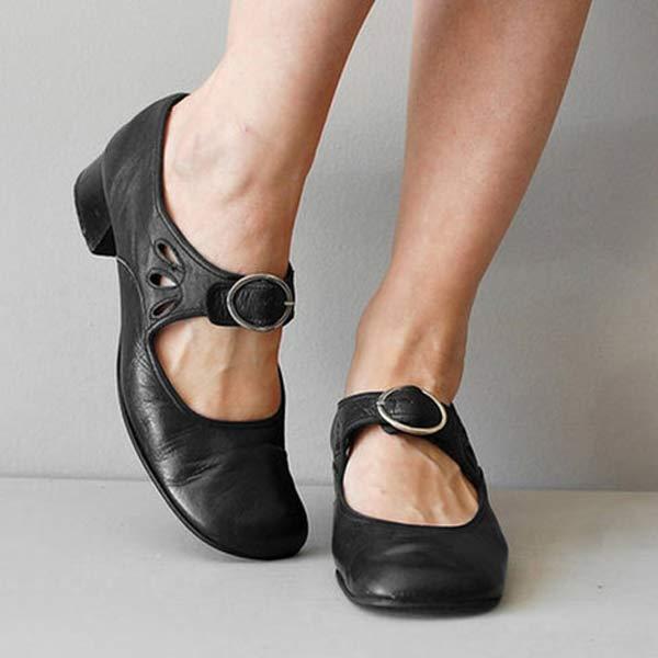 Emma - Klassische Sandalen mit Lederabsatz