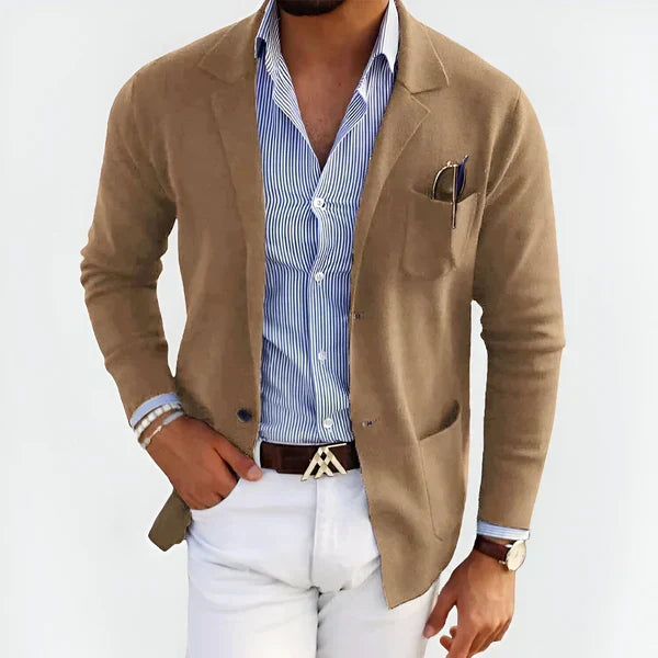 Benjamin - Raffinierte Wickelstrickjacke