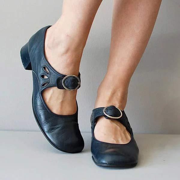 Emma - Klassische Sandalen mit Lederabsatz