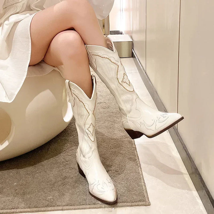 Nina - Cowboy-Stiefel in mittlerer Höhe