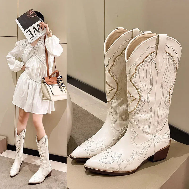 Nina - Cowboy-Stiefel in mittlerer Höhe