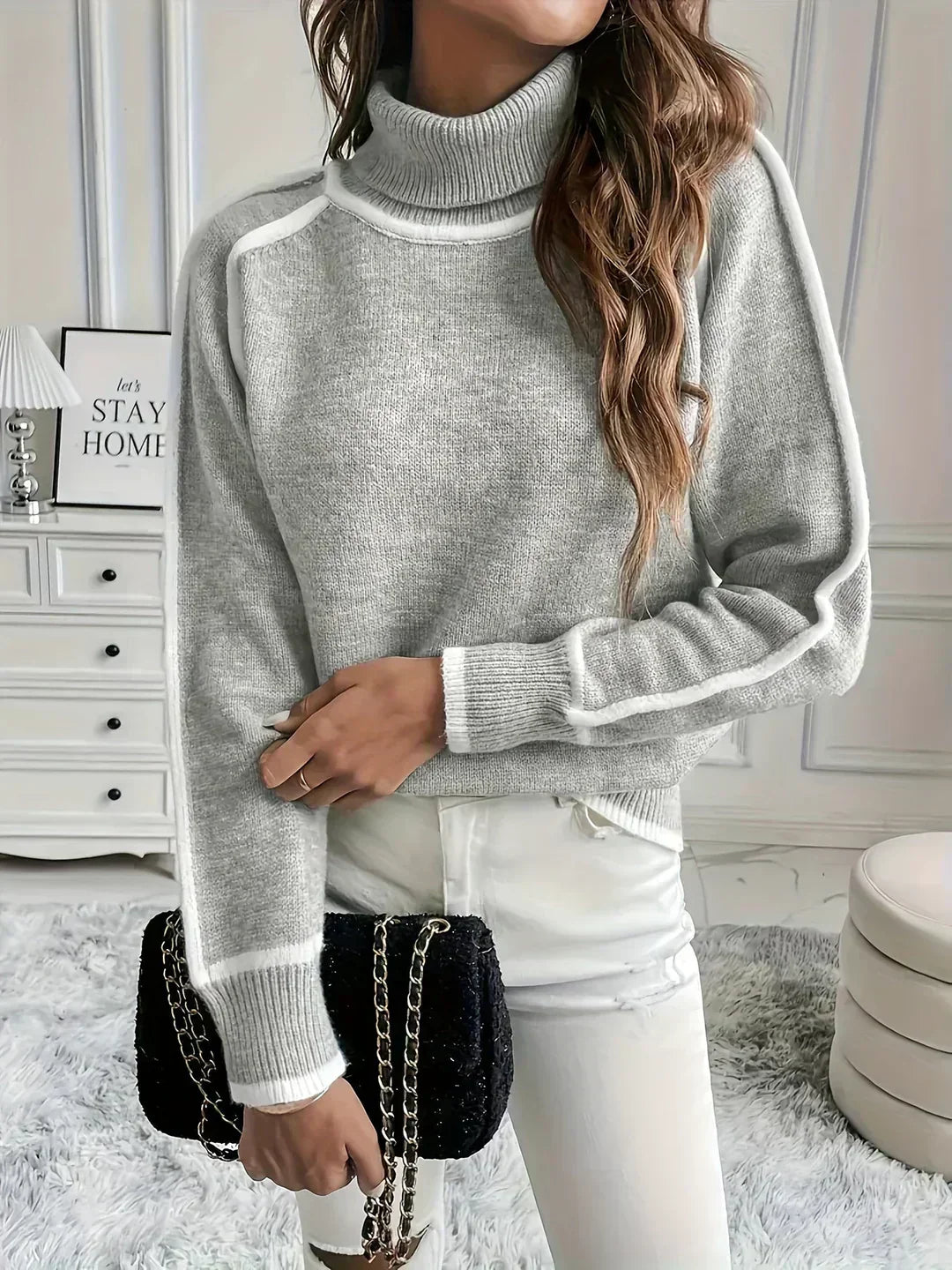 Aurora Gemütlicher Rollkragenpullover