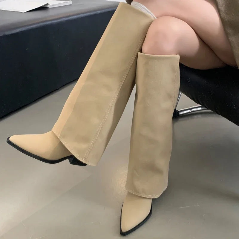Annie - Spitzer Zehen-Knöchelhohe Stiefel