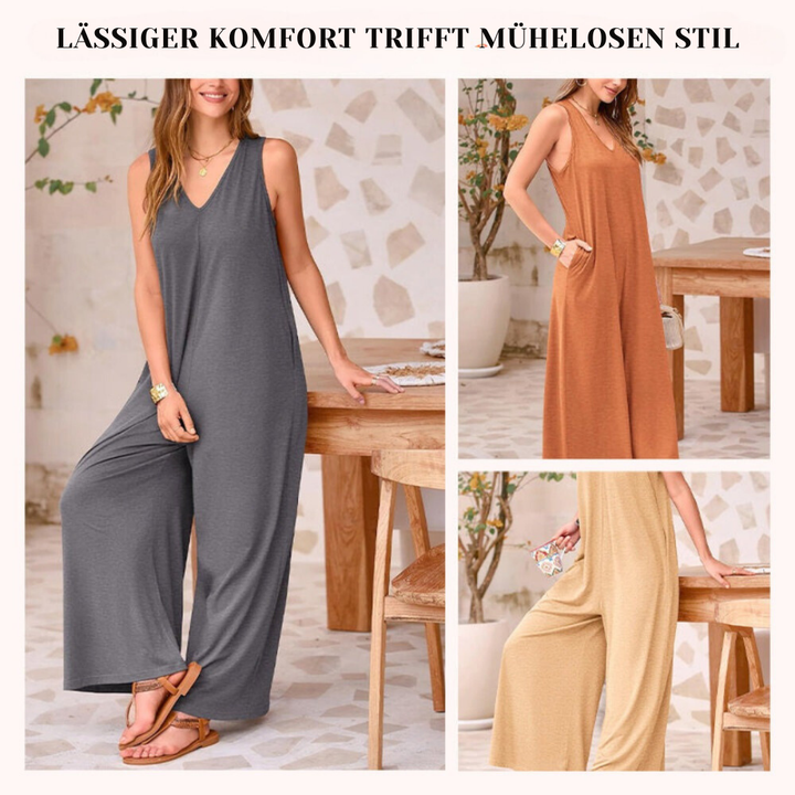 Juliet - Unser klassischer Jumpsuit mit V-Ausschnitt