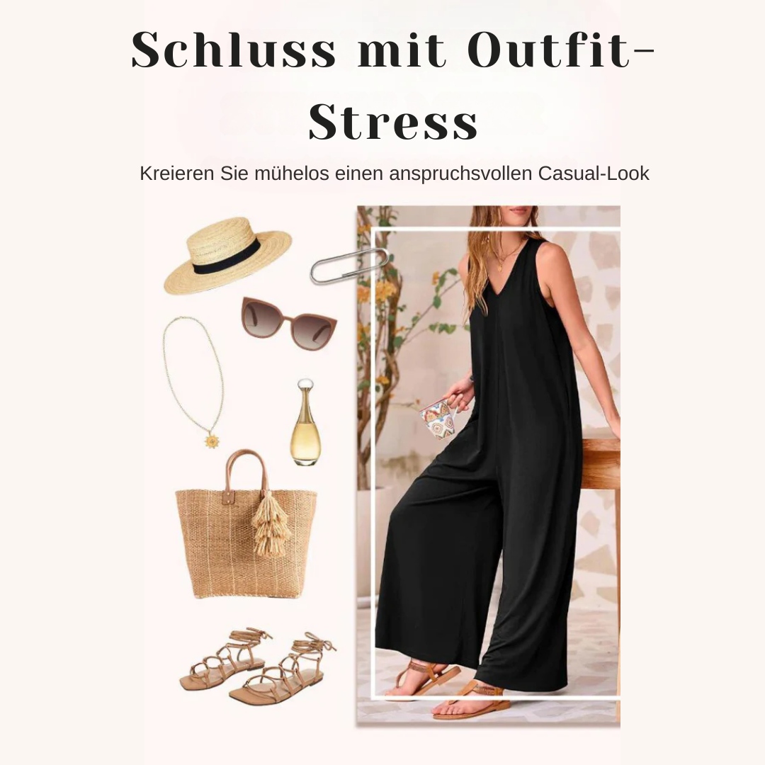 Juliet - Unser klassischer Jumpsuit mit V-Ausschnitt