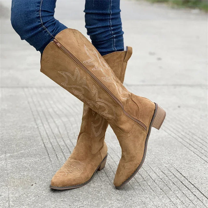Ivy - Bestickte Western-Cowboystiefel
