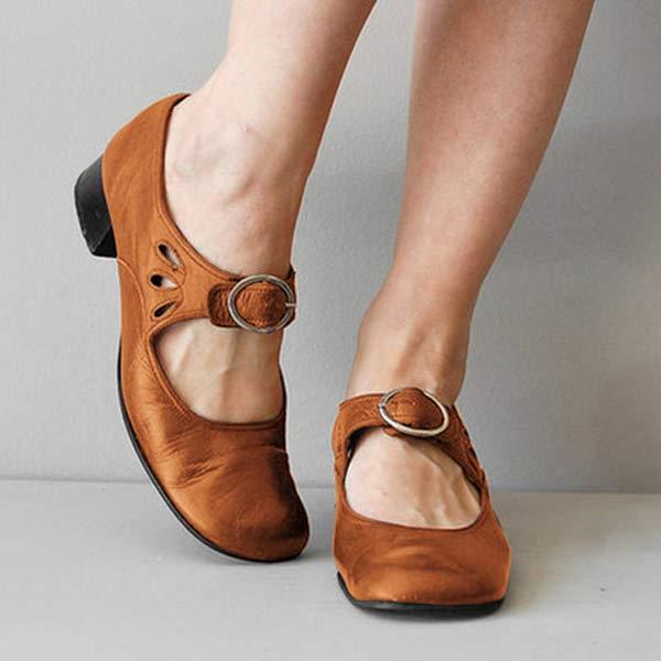 Emma - Klassische Sandalen mit Lederabsatz