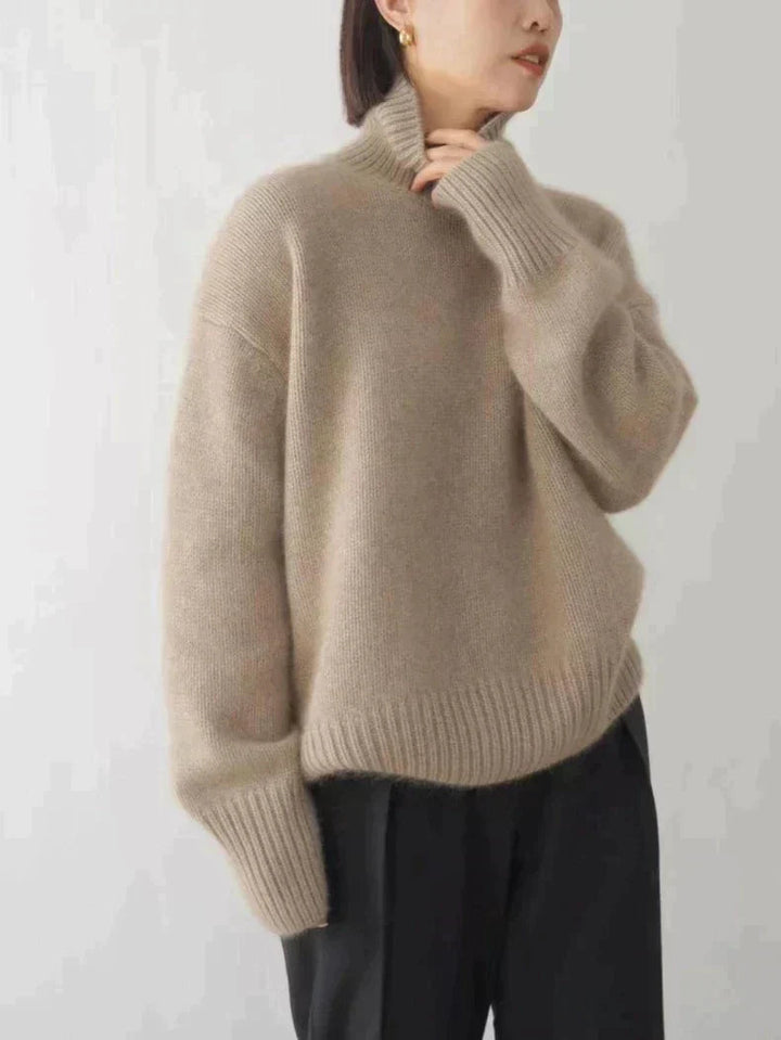Milena - Bequemer gestrickter Rollkragenpullover aus weichem Material