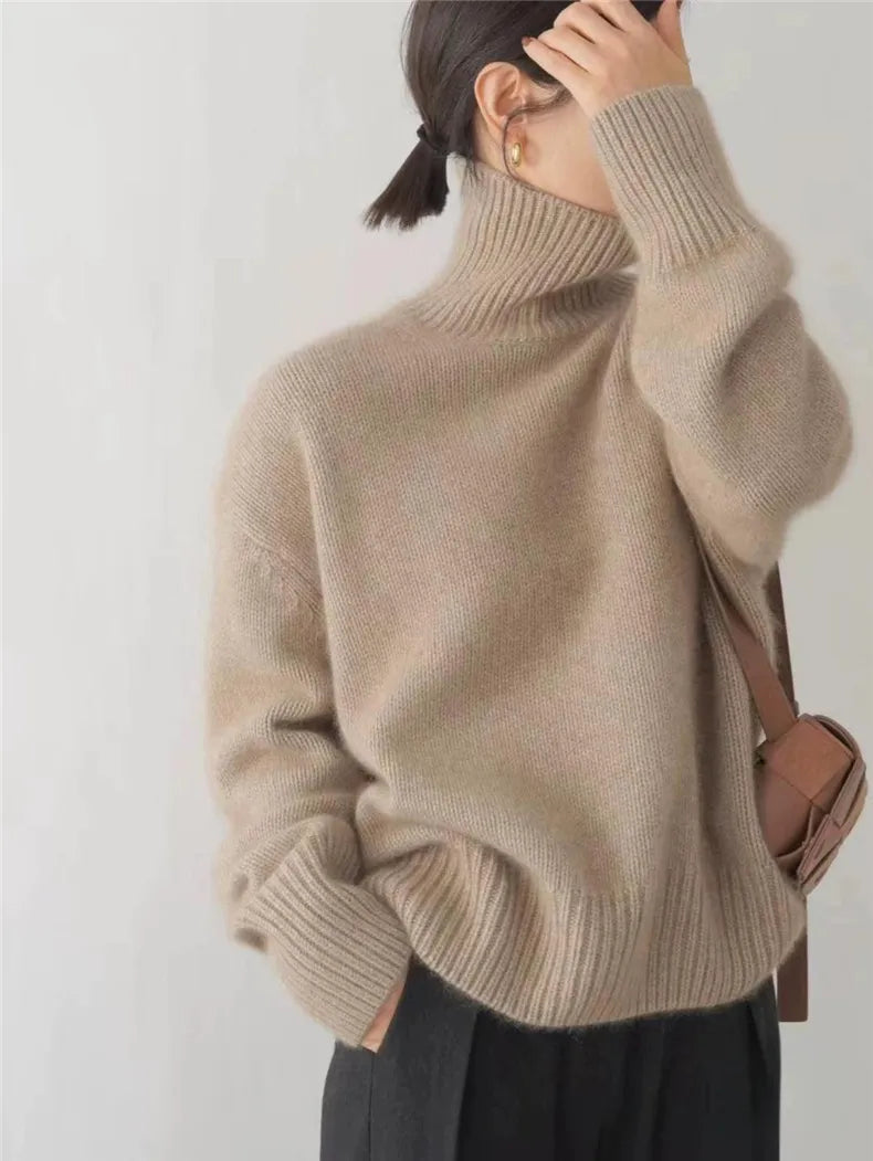 Milena - Bequemer gestrickter Rollkragenpullover aus weichem Material