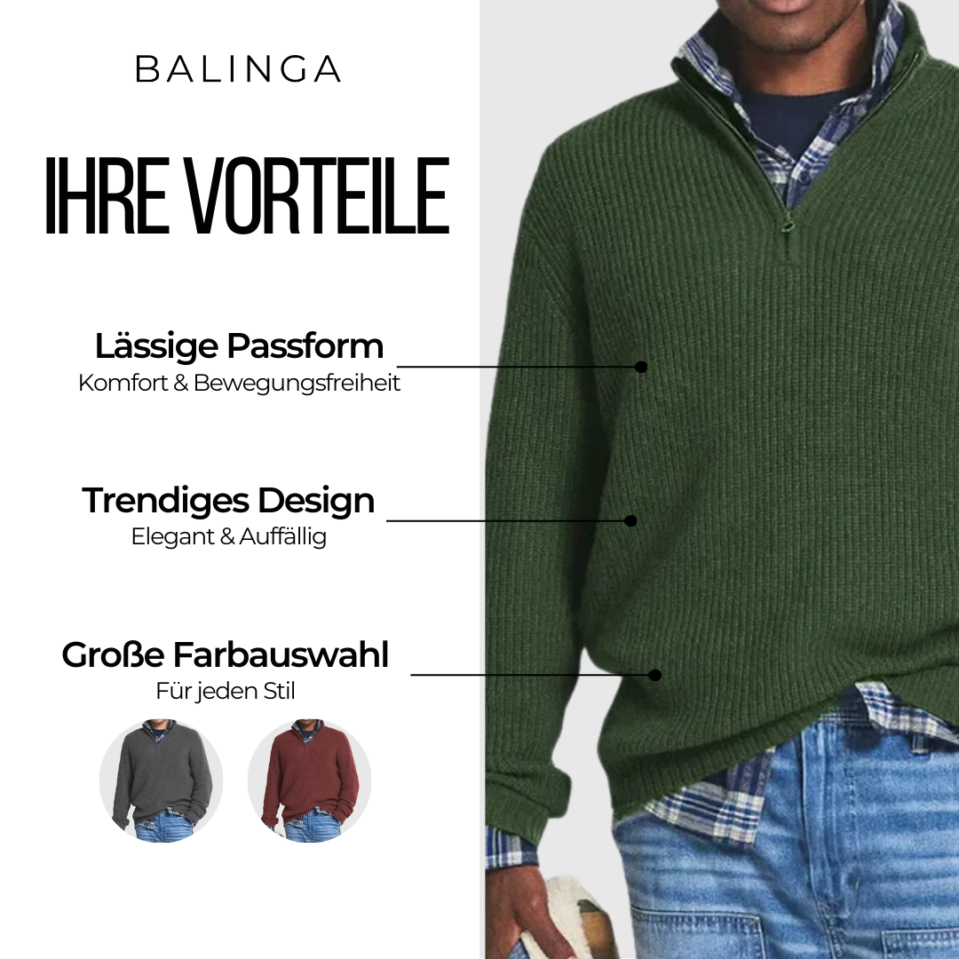 Louis - Der Stilvolle Zip-Pullover für Herren