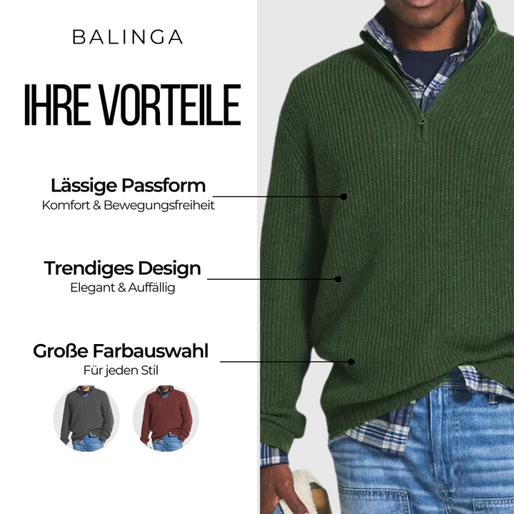 Louis - Der Stilvolle Zip-Pullover für Herren
