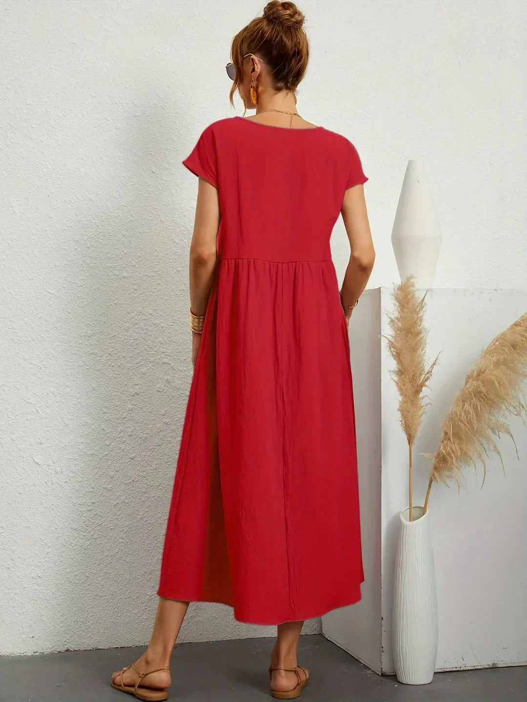 Keira - Leichtes, weiches Baumwollkleid mit Taschen