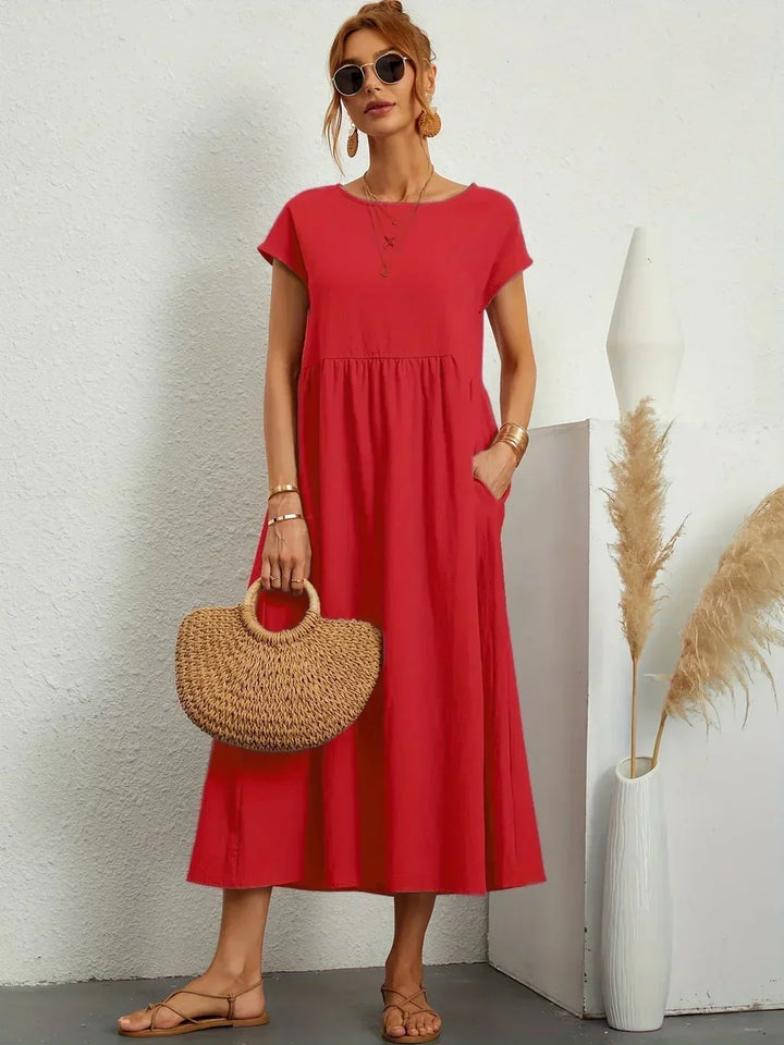 Keira - Leichtes, weiches Baumwollkleid mit Taschen
