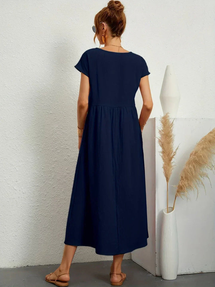 Keira - Leichtes, weiches Baumwollkleid mit Taschen