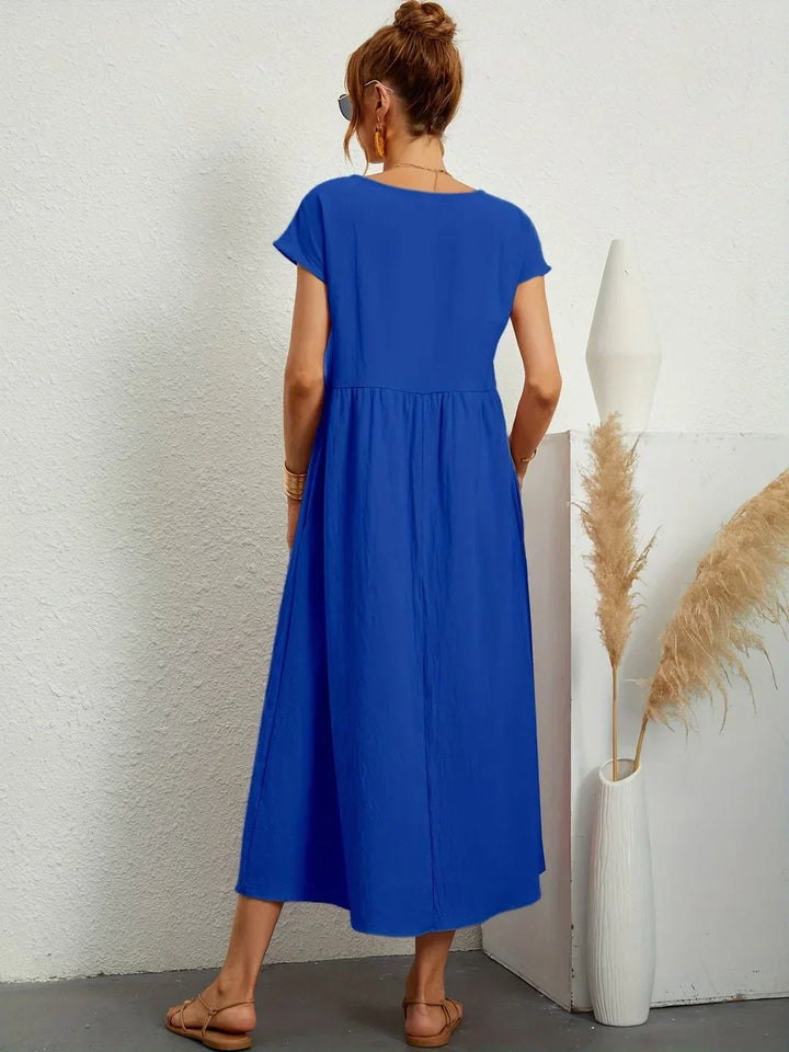 Keira - Leichtes, weiches Baumwollkleid mit Taschen