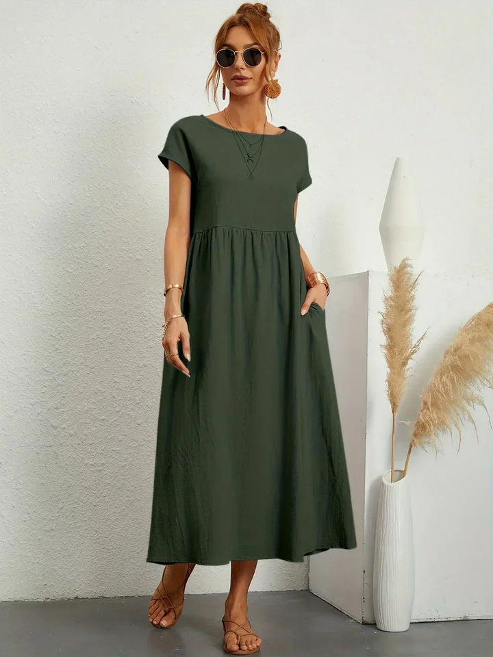 Keira - Leichtes, weiches Baumwollkleid mit Taschen
