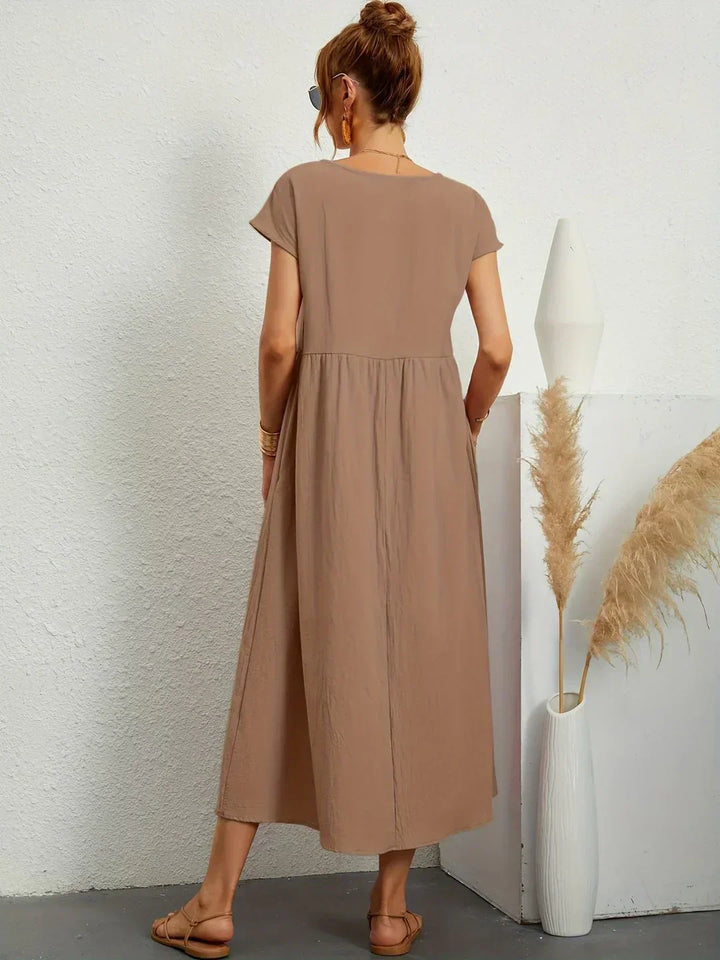 Keira - Leichtes, weiches Baumwollkleid mit Taschen
