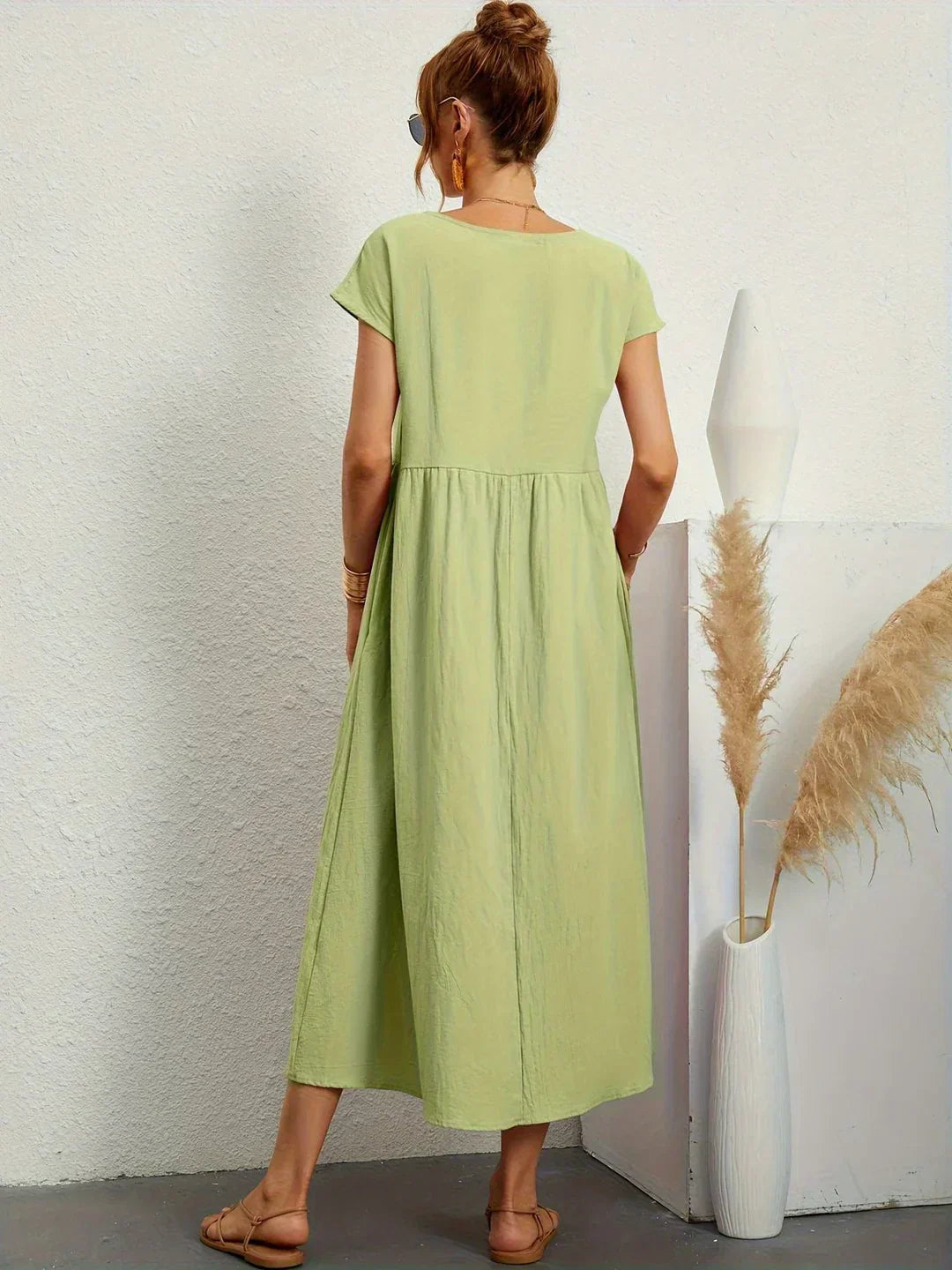 Keira - Leichtes, weiches Baumwollkleid mit Taschen
