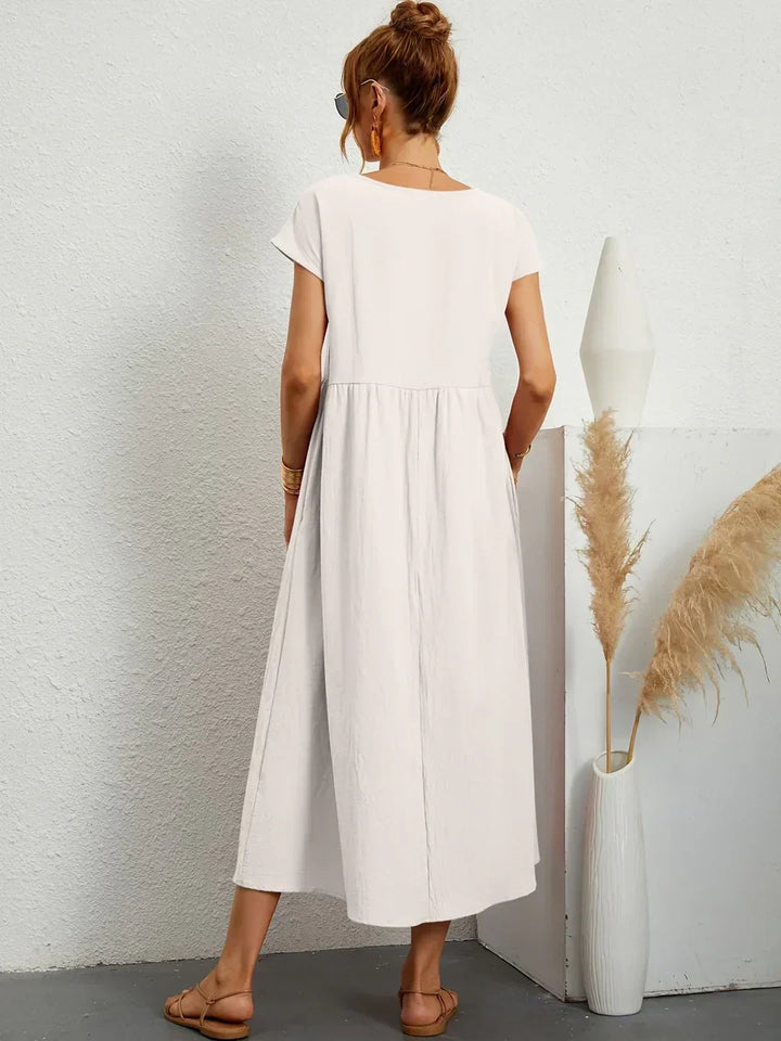 Keira - Leichtes, weiches Baumwollkleid mit Taschen