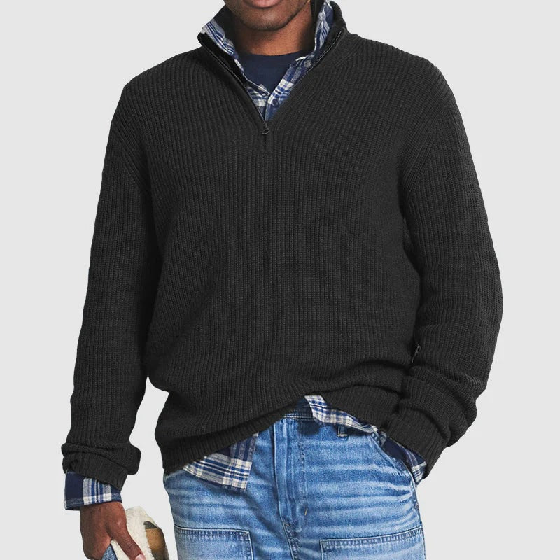 Louis - Der Stilvolle Zip-Pullover für Herren