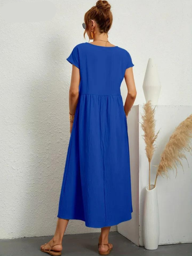 Ruby - Elegantes Kleid aus Baumwolle und Leinen