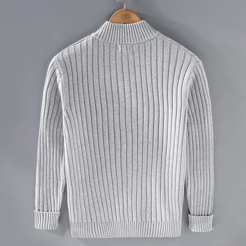Thibault - Lässige Strickjacke mit Reißverschluss
